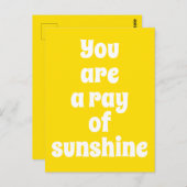 あなたは太陽の光、日当たりの良い幸せな黄色 ポストカード (正面/裏面)