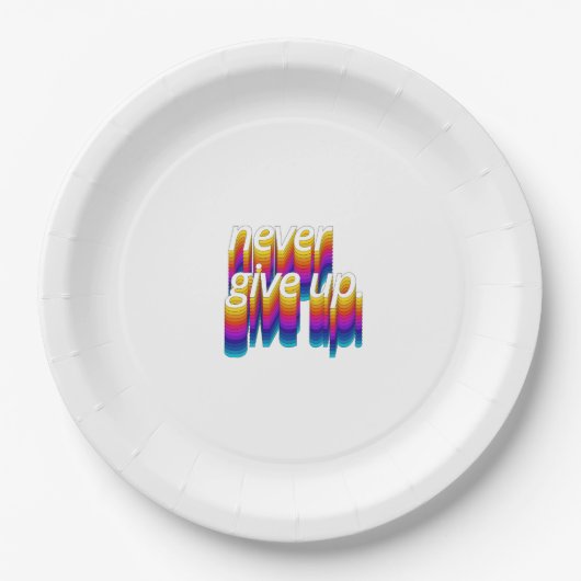 あなたは失敗しない、やる気を起こさせる検出引用文 ペーパープレート (正面)
