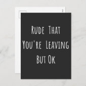 あなたは失礼だ離れが、新しいおもしろい仕事だ。 シーズンポストカード (正面/裏面)