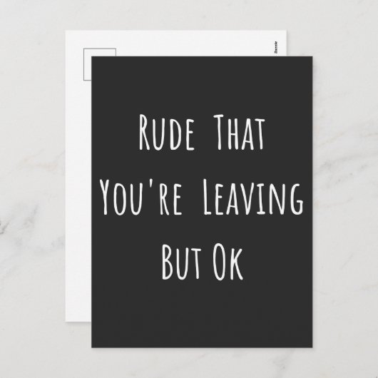 あなたは失礼だ離れが、新しいおもしろい仕事だ。 シーズンポストカード (正面/裏面)