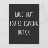 あなたは失礼だ離れが、新しいおもしろい仕事だ。 シーズンポストカード (正面)