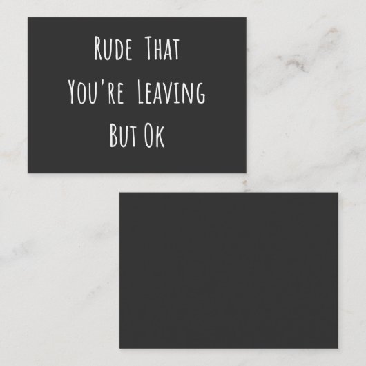 あなたは失礼だ離れが、新しいおもしろい仕事だ。 名刺 (正面/裏面)