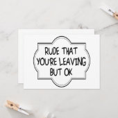 あなたは失礼離れだが大丈夫。共働おもしろい者 カード (正面/裏面インサイチュ)