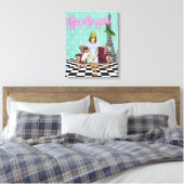 あなたは女の子の芸術を力ポップ・アートの付ける キャンバスプリント (インサイチュ (寝室))