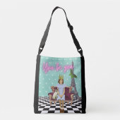 あなたは女の子の芸術を力ポップ・アートの付ける クロスボディバッグ (裏面)