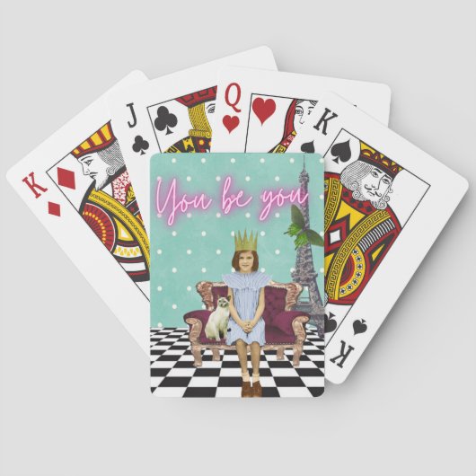 あなたは女の子の芸術を力ポップ・アートの付ける トランプ (裏面)