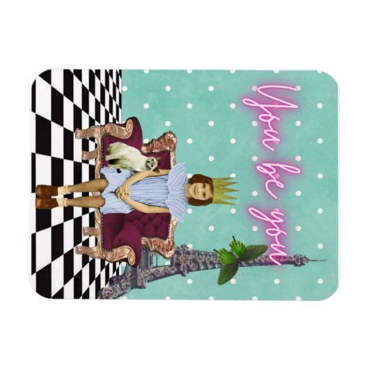 あなたは女の子の芸術を力ポップ・アートの付ける マグネット (横)