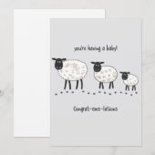 あなたは妊娠しているベビーのコングラト – エウの子女を持つ シーズンカード (正面/裏面)