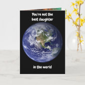 あなたは娘は最高のないカード カード (黄色い花)