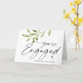 あなたは婚約したおめでとうございます カード (黄色い花)