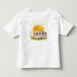 あなたは子犬と共に私の太陽です トドラーTシャツ