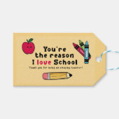 あなたは学校の先生評価が大好き ギフトタグ (正面(横))