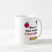 あなたは学校の先生評価が大好き コーヒーマグカップ (正面右)