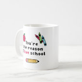 あなたは学校の先生評価が大好き コーヒーマグカップ (正面左)
