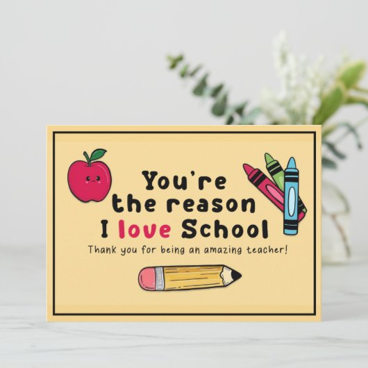 あなたは学校の先生評価が大好き サンキューカード (スタンド正面)