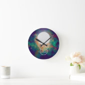 あなたは宇宙星雲の満月 ラウンド壁時計 (ホーム)