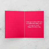 あなたは完全なお母さんのバレンタインデーカード シーズンカード (内部)