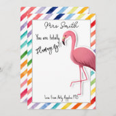 あなたは完全にフラミンゴのギフト券のフラミンゴ 招待状 (正面/裏面)