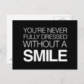 あなたは完全に服を着ていないスマイル ポストカード (正面/裏面)