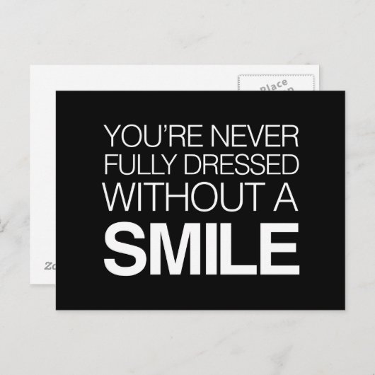 あなたは完全に服を着ていないスマイル ポストカード (正面/裏面)