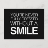 あなたは完全に服を着ていないスマイル ポストカード (正面)