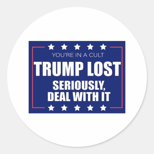 あなたは宗教的なトランプ失ったでそれに真剣に取り組む ラウンドシール (正面)