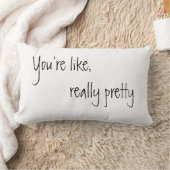 あなたは実際にかわいらしいのように ランバークッション (ブランケット)