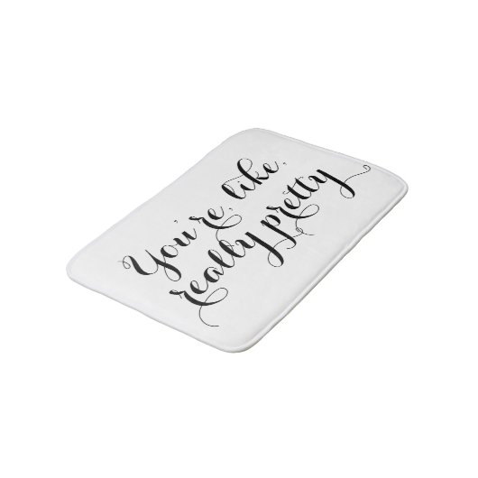 あなたは実際にかわいらしくおもしろいな引用文の白黒のように バスマット (アングル)