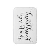 あなたは実際にかわいらしくおもしろいな引用文の白黒のように バスマット (正面縦)