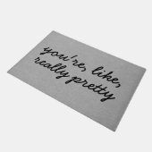 あなたは実際にかわいらしく素朴でシックなバーラップの麻布のように ドアマット (アングル)