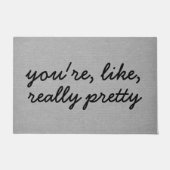 あなたは実際にかわいらしく素朴でシックなバーラップの麻布のように ドアマット (正面)