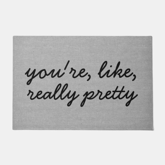 あなたは実際にかわいらしく素朴でシックなバーラップの麻布のように ドアマット (正面)