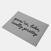 あなたは実際にかわいらしく素朴でシックなバーラップの麻布のように ドアマット (アングル)