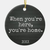 あなたは家庭の擁護施設の採用のギフト セラミックオーナメント (正面)