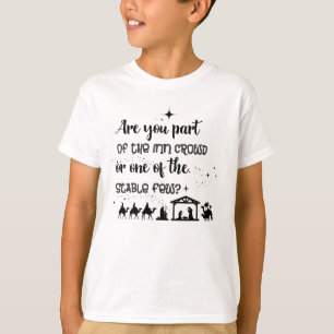 あなたは宿の仲間?クリスチャンクリスマス Tシャツ