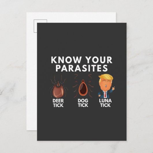 あなたは寄生虫のアンチトランプのユーモア政治を知る インビテーションポストカード (正面/裏面)