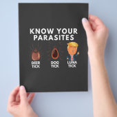 あなたは寄生虫のアンチトランプのユーモア政治を知る チラシ (手)