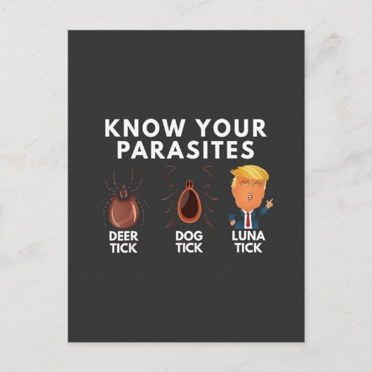 あなたは寄生虫のアンチトランプのユーモア政治を知る ポストカード (正面)