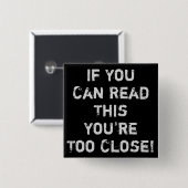 あなたは密接なアンチ – 社会引用文 缶バッジ (正面&裏面)