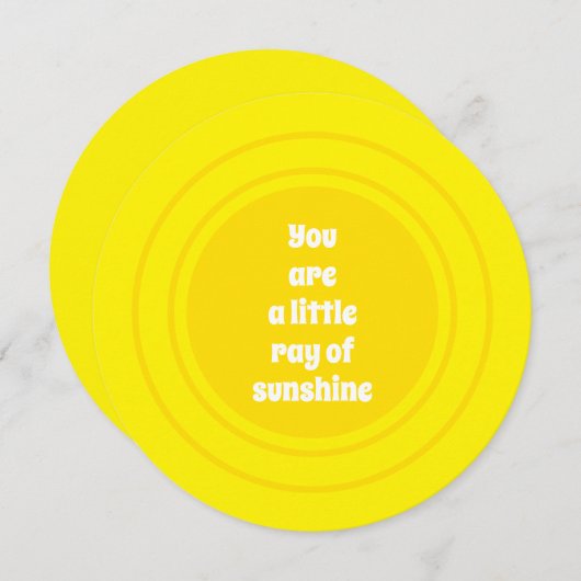 あなたは小さな太陽の光の黄色の太陽のカードです (正面/裏面)