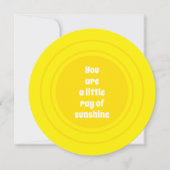 あなたは小さな太陽の光の黄色の太陽のカードです (正面)