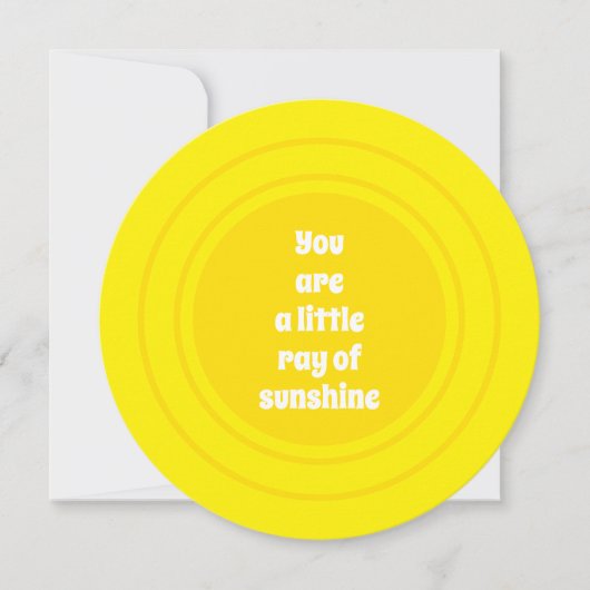 あなたは小さな太陽の光の黄色の太陽のカードです (正面)