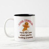 あなたは崩れたとき感じの学校カウンセラー ツートーンマグカップ (左)