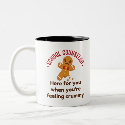 あなたは崩れたとき感じの学校カウンセラー ツートーンマグカップ (左)