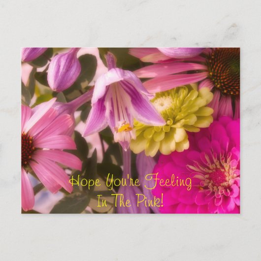 あなたは希望を抱くピンクの感情！ ポストカード (正面)