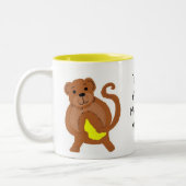 あなたは常にモンキーのまわりに`n ツートーンマグカップ (左)