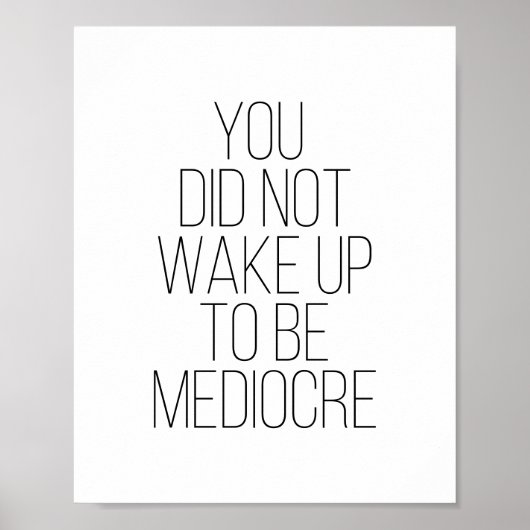 あなたは平凡なタイポグラフィに目覚めなかった ポスター (正面)