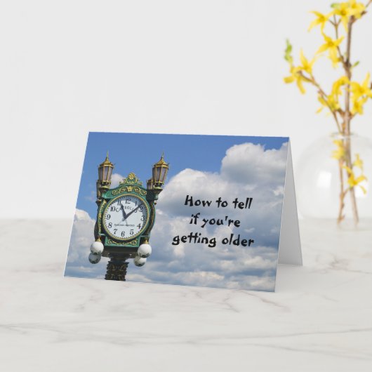 あなたは年を取もしるおもしろい誕生日 カード (黄色い花)