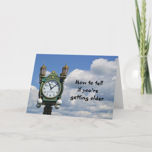 あなたは年を取もしるおもしろい誕生日 カード (正面)
