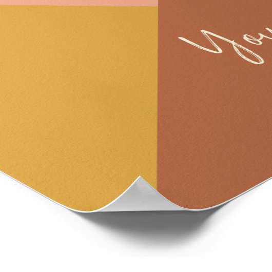 あなたは幾何学的なアートの自然砂漠の色が十分だ ポスター (角)